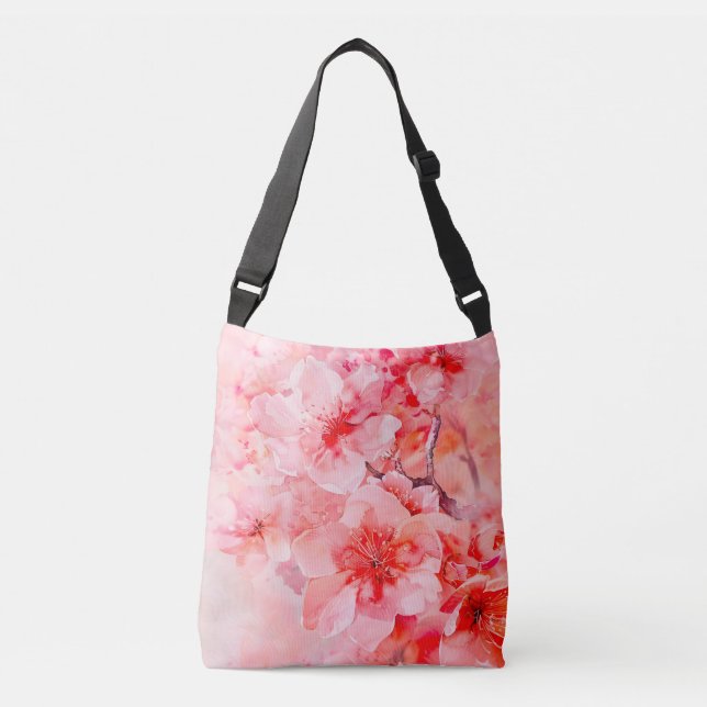 Bolsa Ajustável Bliss do Flor de Cereja da Aquarela (Frente)