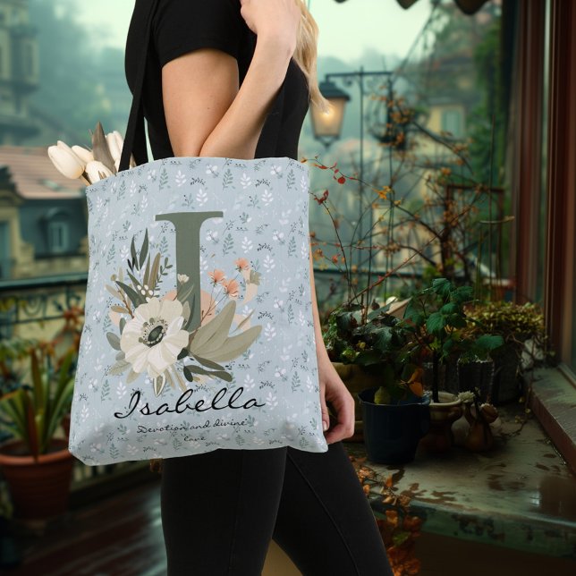 Bolsa Ajustável Bloom Eterno de Isabella - Monograma Floral Boho (Criador carregado)