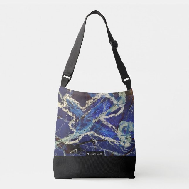 Bolsa Ajustável Blue Bird, Abstract Art (Frente)