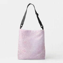 Bolsa Ajustável Blush pink and pearl gray florals AI art 