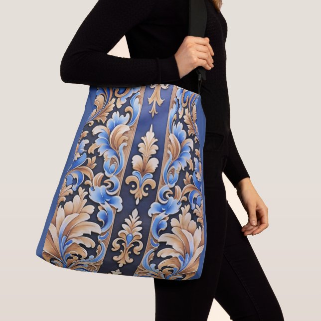 Bolsa Ajustável Boho Cowgirl Western Floral Damask (Close Up)