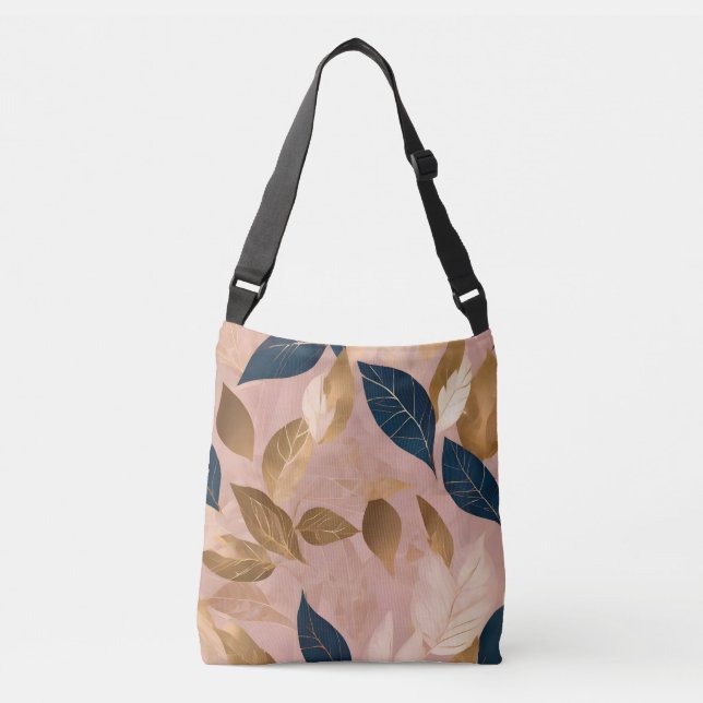 Bolsa Ajustável Boho Dourado Cor-de-Rosa Esbranquiçada Deixa a col (Frente)