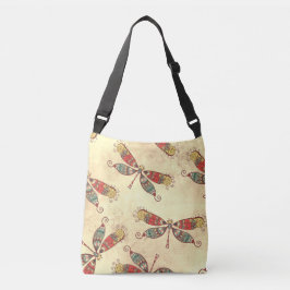Bolsa Ajustável Boho Dragonflies na Sepia