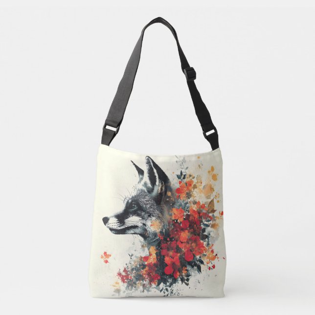 Bolsa Ajustável Boho Floral Fox Willife Nature (Frente)