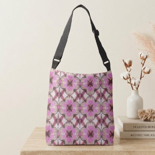 Bolsa Ajustável Boho Floral Rosa