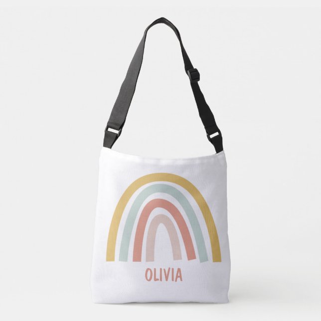 Bolsa Ajustável Boho Pastel Rainbow Personalizado (Frente)
