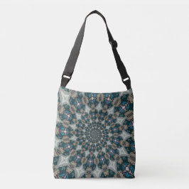 Bolsa Ajustável Boho Spiral Teal e Khaki Kaleidoscope
