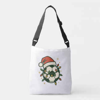 Bolsa Ajustável Bola de Futebol Luzes de Natal Chapéu de Papai Noe