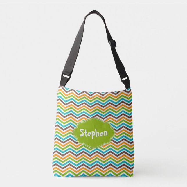 Bolsa Ajustável Bold Chevron Stripes Personalizadas Adicionar Bag  (Frente)