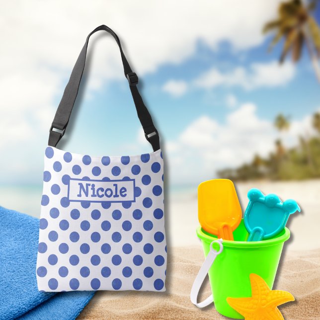 Bolsa Ajustável Bolinhas Azul Grande Moderna (Criador carregado)