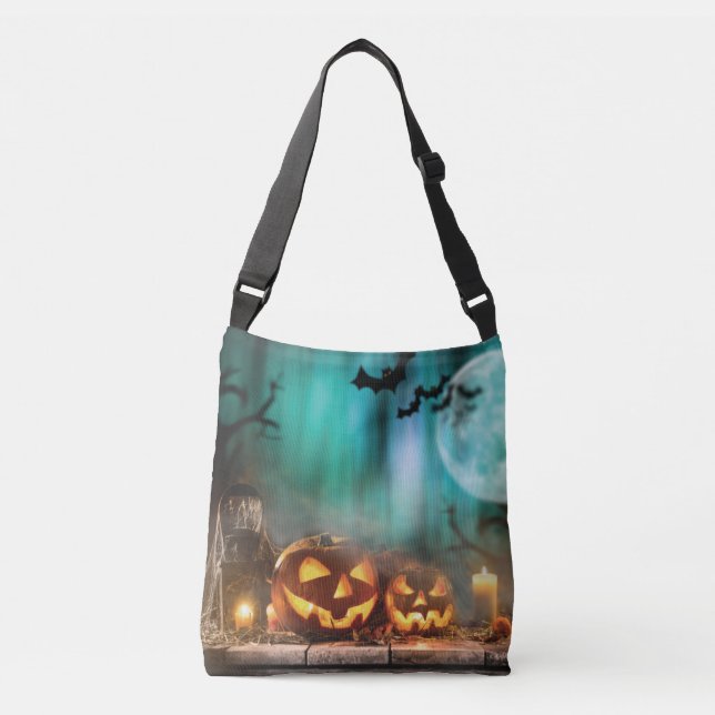 Bolsa Ajustável Bombas e morcegos de Halloween (Frente)