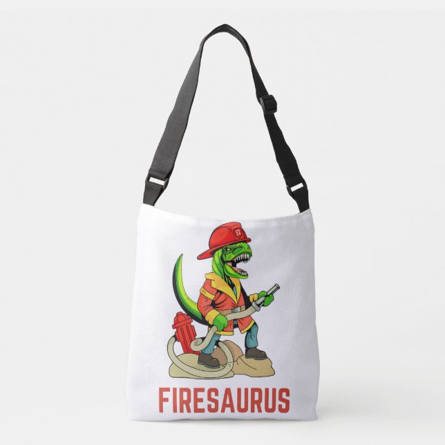 Bolsa Ajustável Bombeiro Firesauro Dinossauro Bombeiro T Rex (Frente)