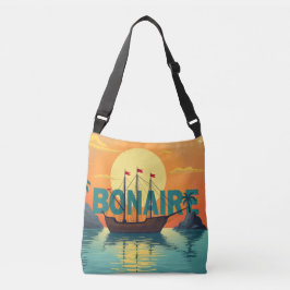 Bolsa Ajustável  Bonaire sailing ship sunset