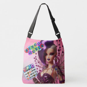 Bolsa Ajustável boneca Rainha do Bingo com bambo roxo Mohawk