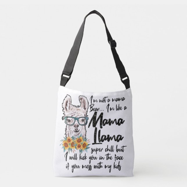 Bolsa Ajustável Bonita/Engraçada Mamã Llama (Frente)