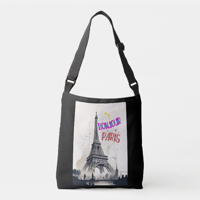 Bolsa Ajustável Bonjour Colorful Paris (Frente)