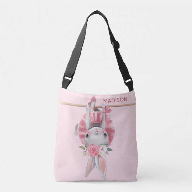 Bolsa Ajustável Bonny Balé Rosa Ballerina Bonito Personalizado (Frente)