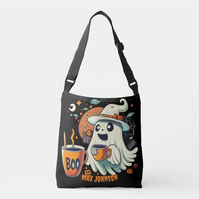 Bolsa Ajustável Boo! Halloween - Assombrado Acontecimentos Laranja (Frente)