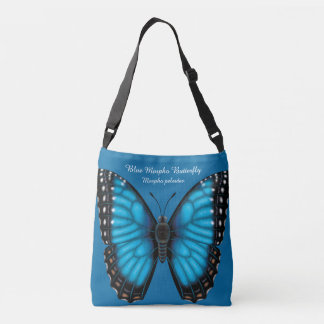 Bolsa Ajustável Borboleta azul de Morpho dorsal e Ventral