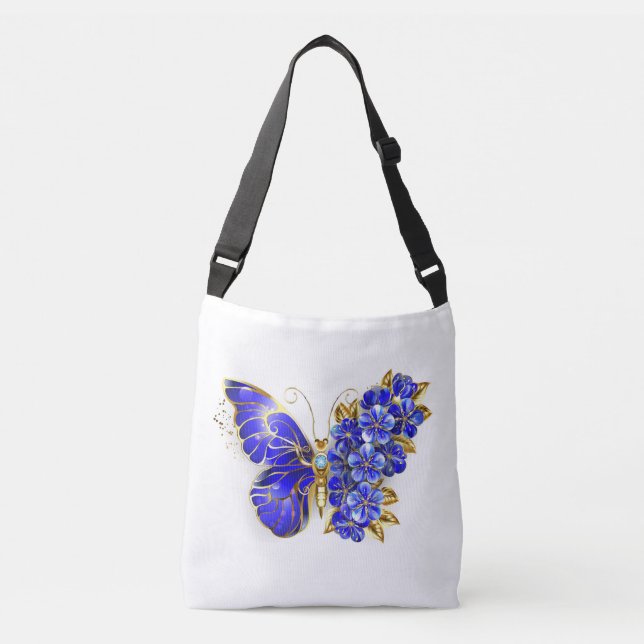 Bolsa Ajustável Borboleta Flor Sapphire (Frente)