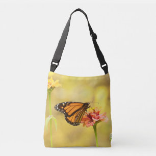 Bolsa Ajustável Borboleta Monarca na Zinnia