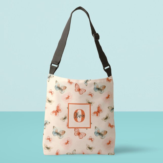 Bolsa Ajustável Borboletas de Aquarela Moderna (Criador carregado)