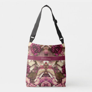 Bolsa Ajustável Borboletas E Rosas De Colagem Decorativa