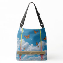 Borboletas Laranja no céu azul Dreamy