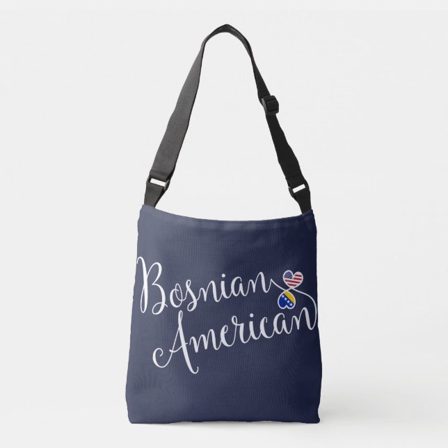 Bolsa Ajustável Bósnio Americano Entwined Hearts Bag (Frente)