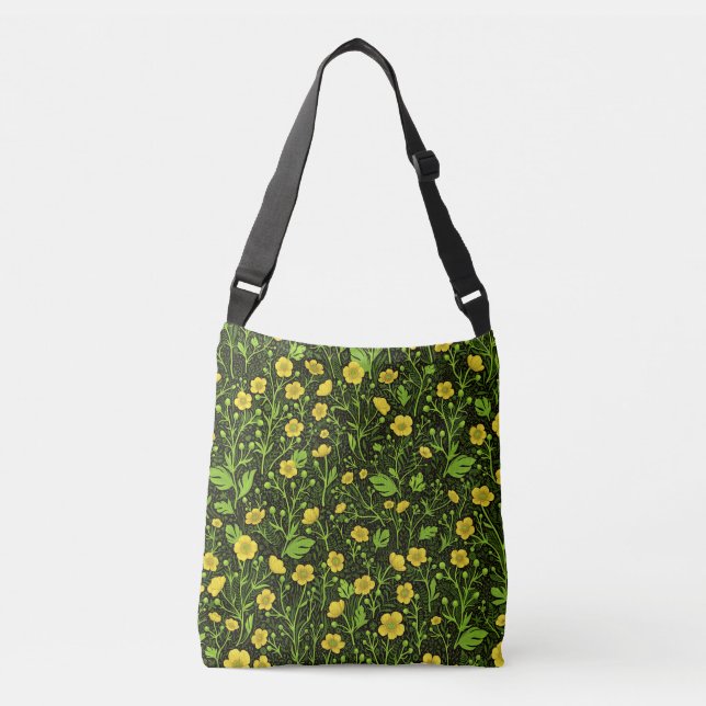 Bolsa Ajustável Botões em preto (Frente)