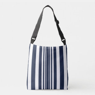 Bolsa Ajustável Branco Azul Clássico Striped