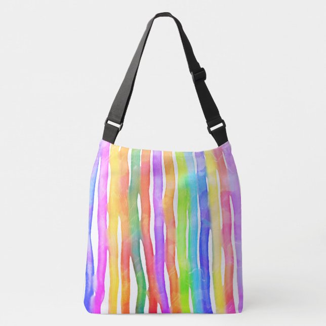 Bolsa Ajustável Bright Modern Colorful Yoga Stylish Striped (Frente)