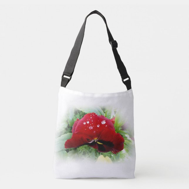 Bolsa Ajustável Bright Red Pansy (Frente)