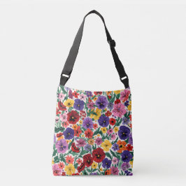 Bolsa Ajustável Bright Spring Pansies Floral Garden Pattern