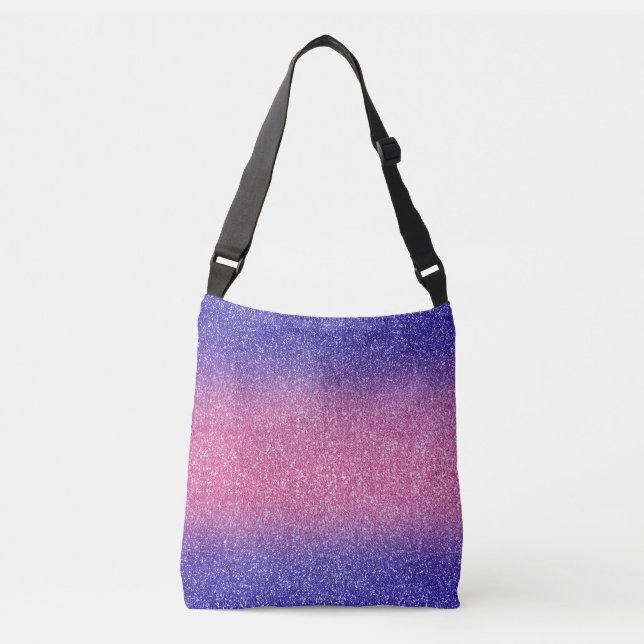 Bolsa Ajustável Brilhante Cor-De-Rosa Azul (Frente)