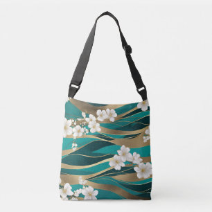 Bolsa Ajustável Brilhantes Dourados Brancos Verde Teal