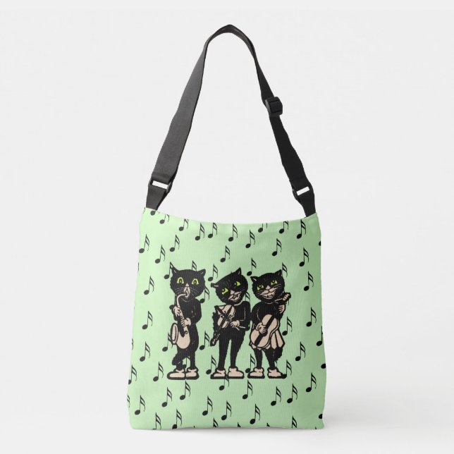 Bolsa Ajustável Brincadeiras Negras Tocando Violão Fiddle Saxofone (Frente)