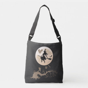 Bolsa Ajustável Bruxa De Halloween Voando Em Um Vassoura