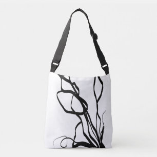 Bolsa Ajustável Buquê Blanc: Abstrato branco e preto