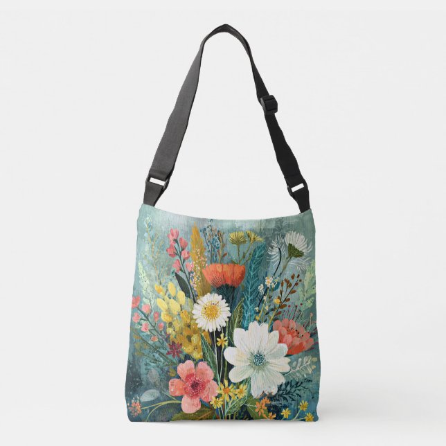 Bolsa Ajustável Buquê Colorido de Primavera (Frente)