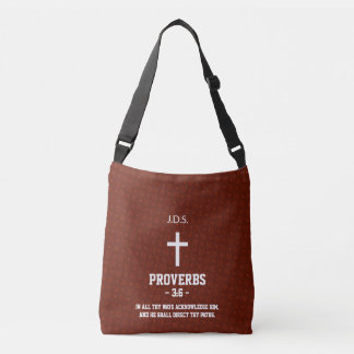 Bolsa Ajustável Burgundy Pattern Bíblia Capítulo Verse Christian