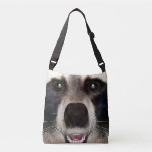 Bolsa Ajustável Cabeça de Guaxinim Fofa Retrato Divertido de Anima