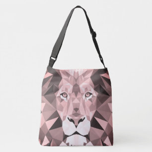 Bolsa Ajustável Cabeça de Leão Geométrico Rosa Regal