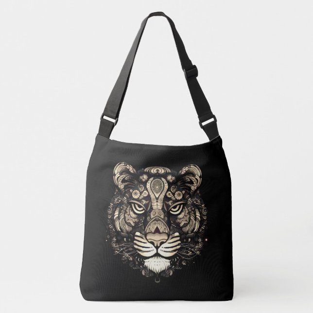 Bolsa Ajustável Cabeça de Tigre ouro (Frente)