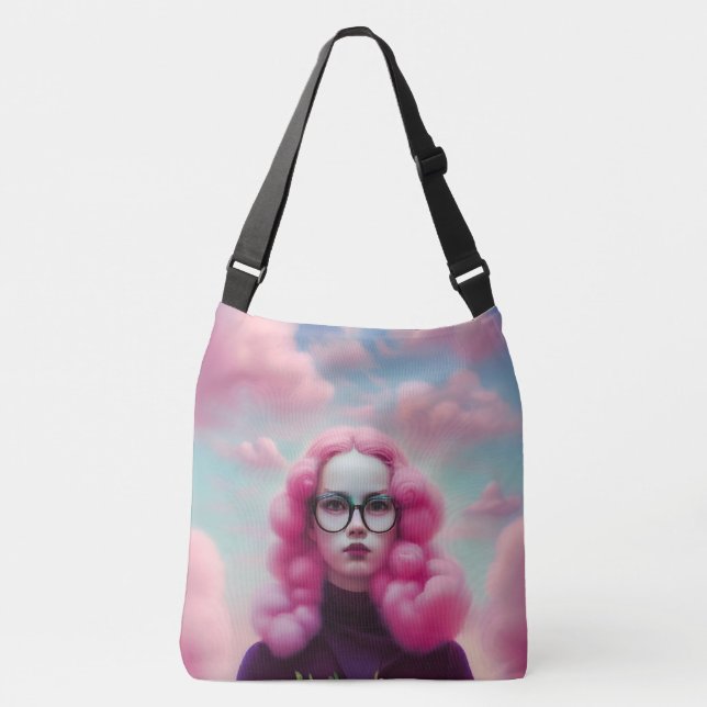 Bolsa Ajustável Cabelo Rosa Sério (Frente)