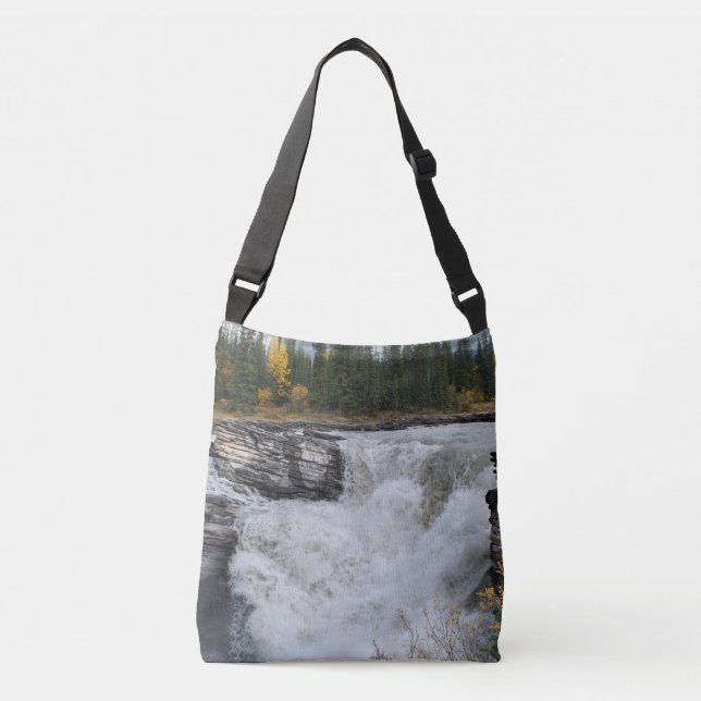 Bolsa Ajustável Cachoeira da Floresta de Outono de Athabasca (Frente)