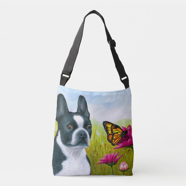 Bolsa Ajustável Cachorro 134 Boston Terrier Cross Body Bag (Frente)
