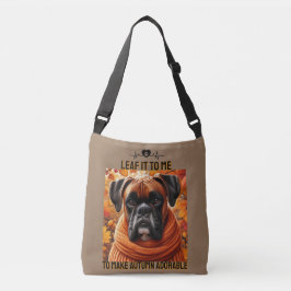 Bolsa Ajustável Cachorro Boxer Deixe Comigo Tornar o Outono Adoráv