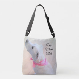 Bolsa Ajustável Cachorro Branco Vista Scarf Rosa
