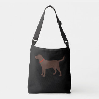 Bolsa Ajustável Cachorro | Chocolate Labrador Cão Silhouette